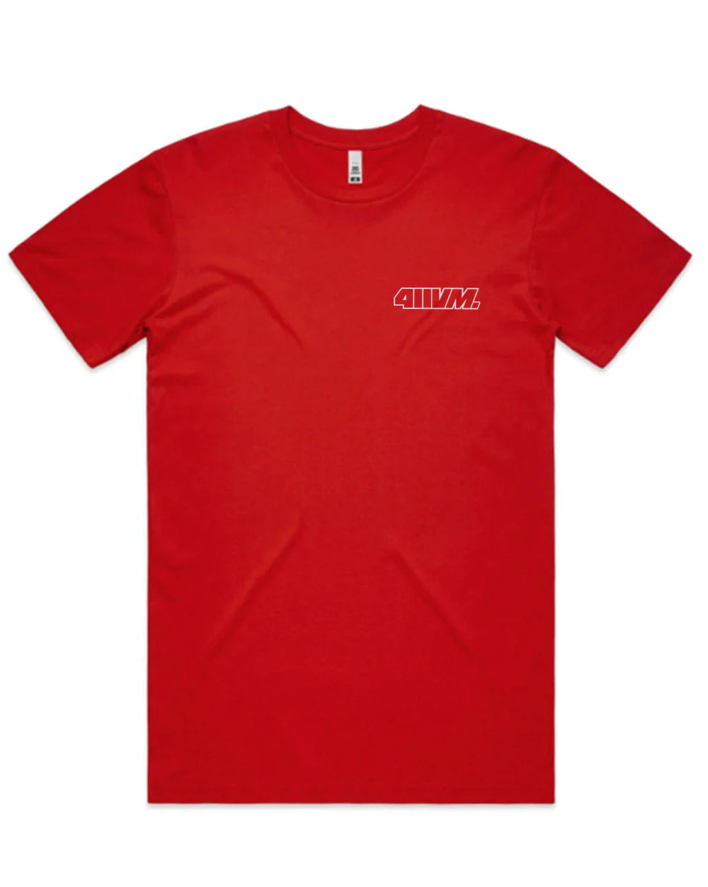 Minimalist Design T-shirt-411VM Transparent Logo Tee - Red