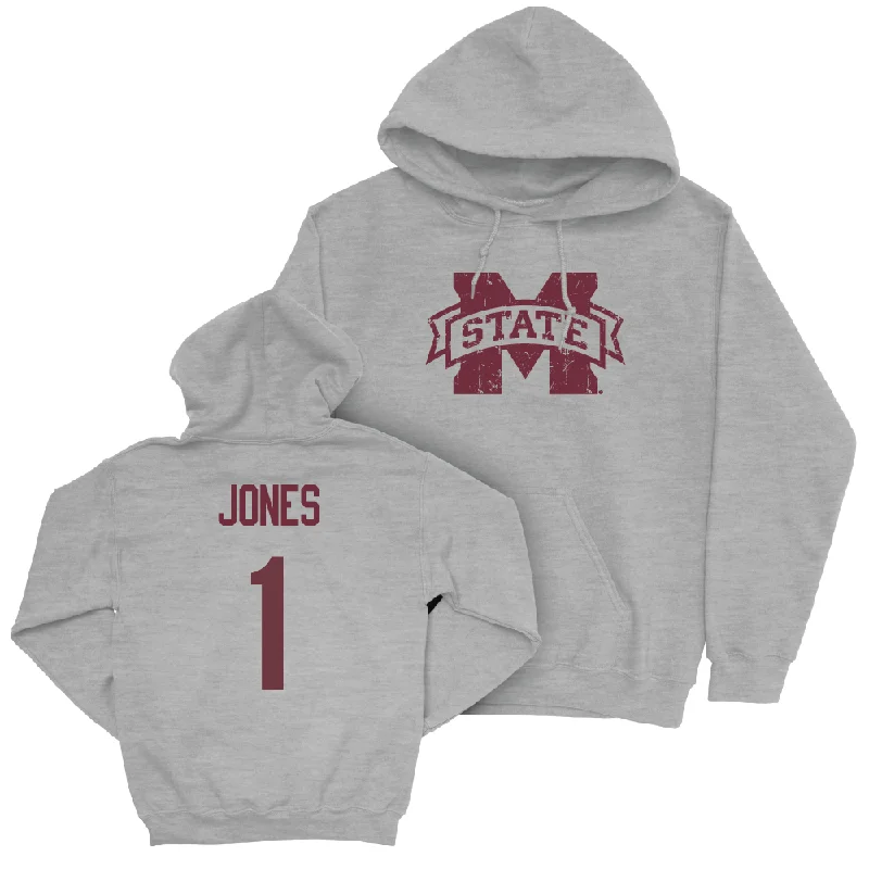 Relaxed Fit Hoodie For Men-Sport Grey Football Classic Hoodie - Kelley Jones