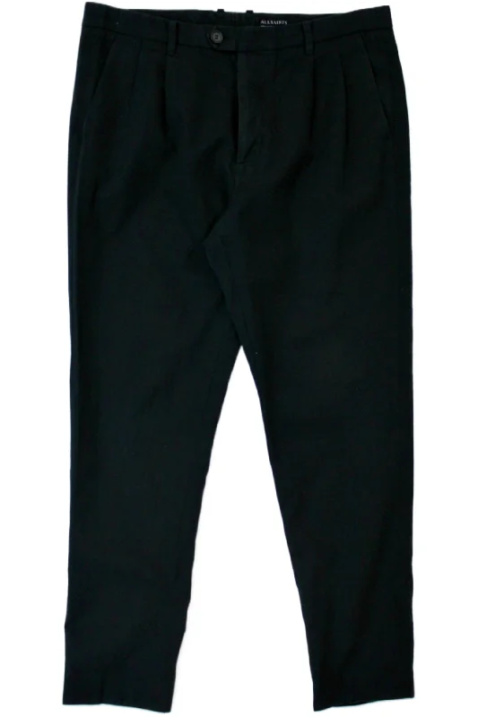 Classic Black Pants-All Saints - Wool + Cotton Blend Pants