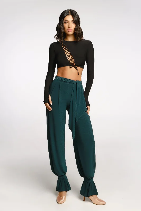 Warm Thermal Pants-Trousers «Mason» Emerald