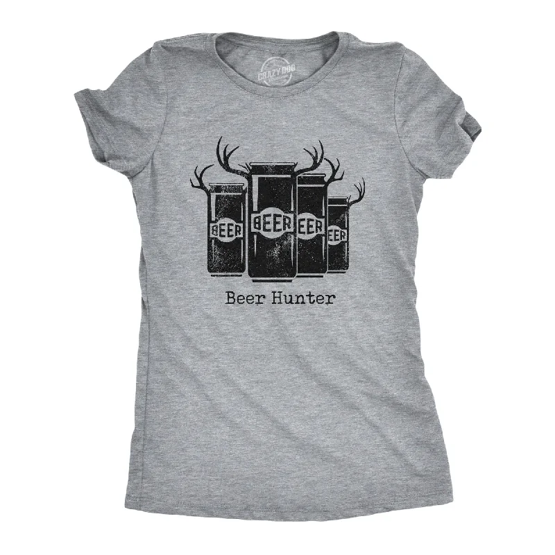 Graphic Tee For Casual Wear-Beer Hunter Women's T Shirt