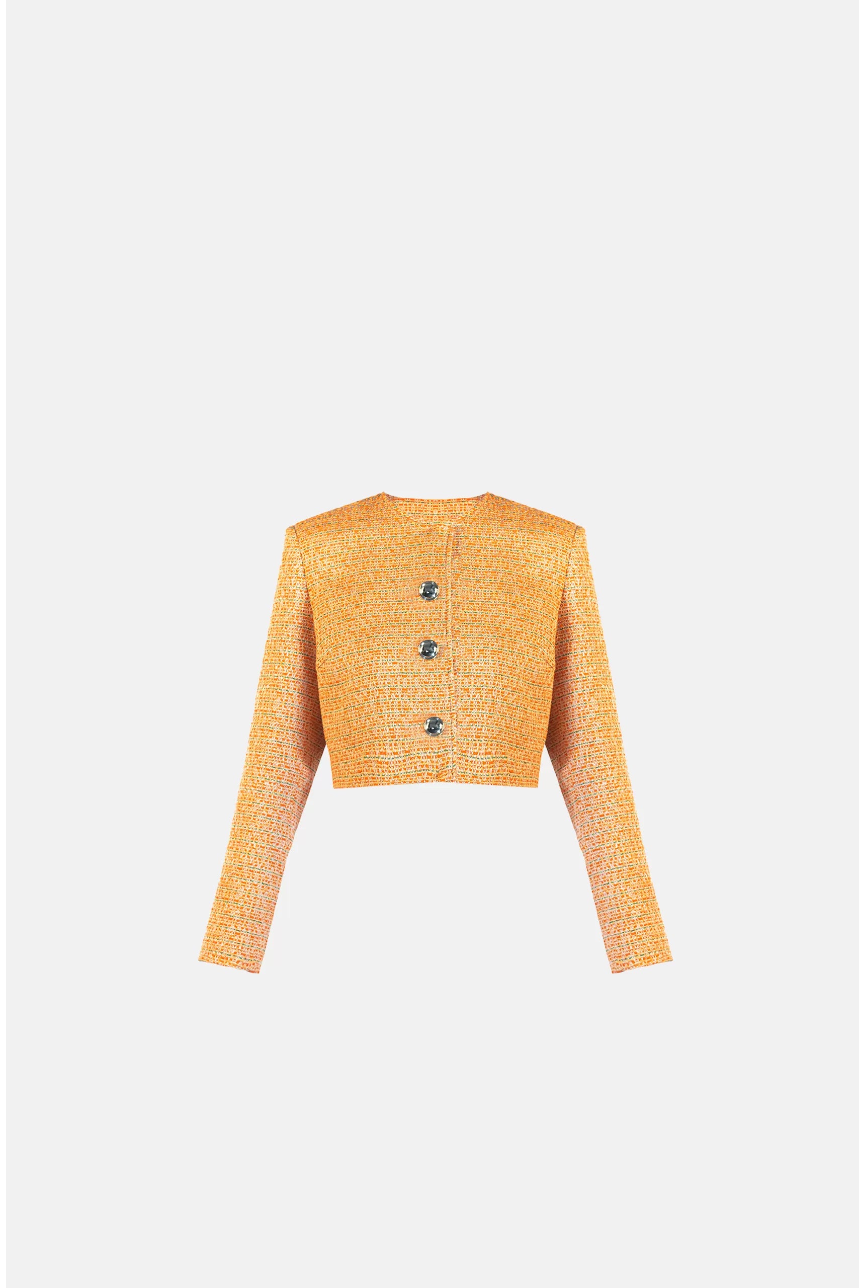 Winter Insulated Jacket-Cropped jacket Betsy in Orange