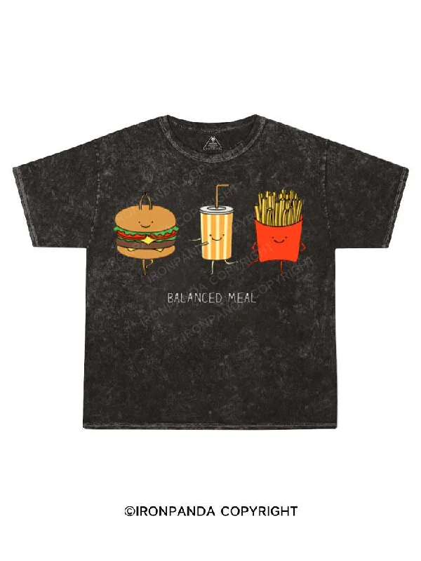 Urban Style T-shirt-Balanced meal Kids Washed T-Shirt