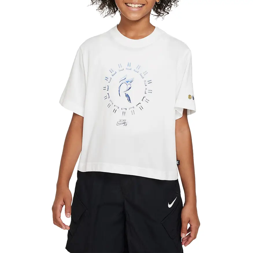 Luxury T-shirt-Nike SB x Rayssa Leal Girls Dri Fit Tee Shirt - White