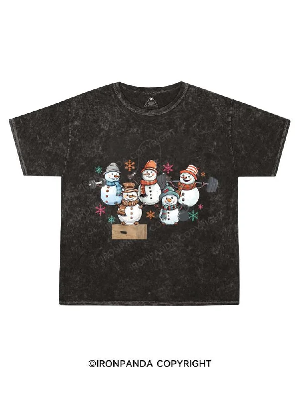 Sports-themed Graphic T-shirt-Sweating with my Snowmies Kids Washed T-Shirt