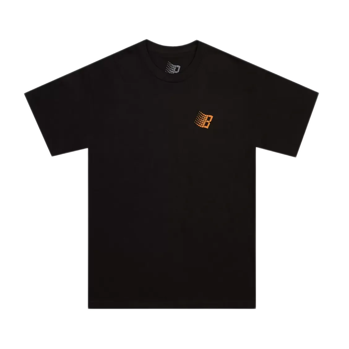 Funny Graphic T-shirt-Bronze 56K Streaker Logo Tee - Black/Orange