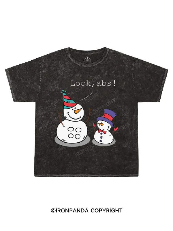 Oversized Graphic T-shirt-Look,abs! Kids Washed T-Shirt