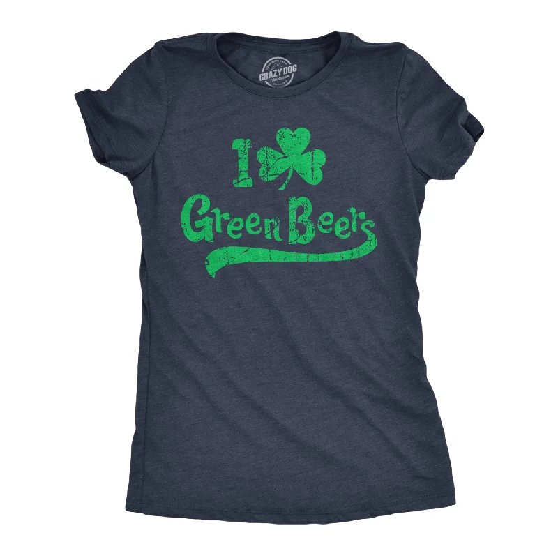 Graphic T-shirt With Cool Designs-I Clover Green Beers Women's T Shirt