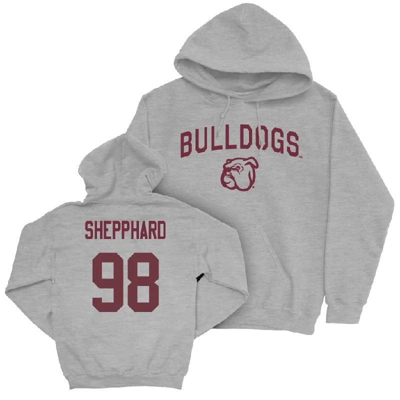 Streetwear Graphic Hoodie-Sport Grey Football Bulldogs Hoodie   - Ashun Shepphard