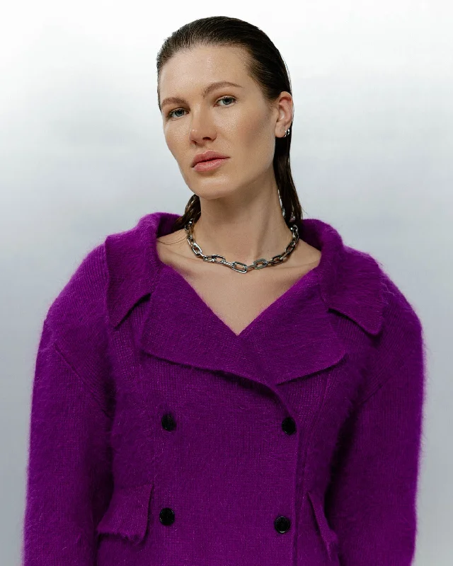 Relaxed Fit Puffer Jacket-Violet jacket