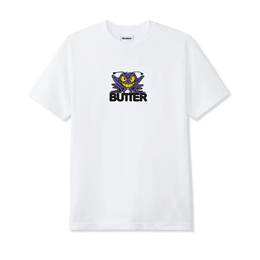 Custom Graphic T-shirt-Butter Goods Insect Tee Shirt - White