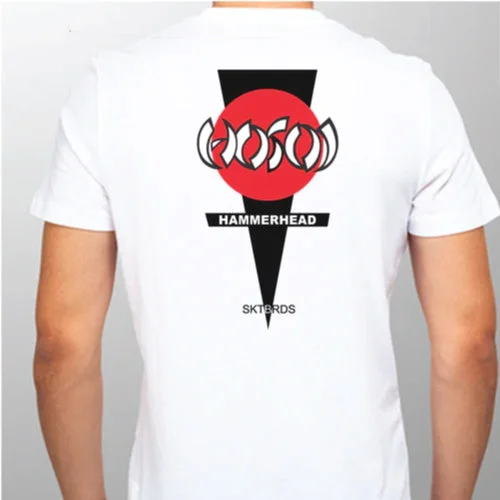 Soft Cotton Crewneck T-shirt-Hosoi Hammerhead Tee - White