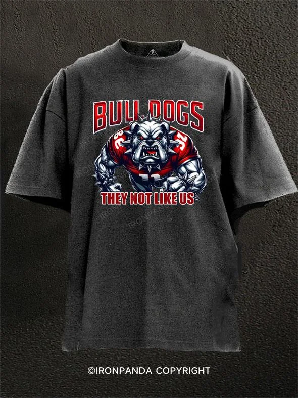 Graphic Tee With Quotes-bulldogs muscle Washed Gym Shirt