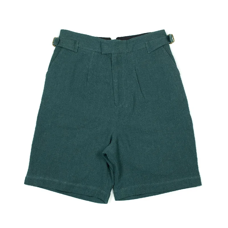 Soft Cotton Sports Shorts-Karl side tab shorts in petrol ramie