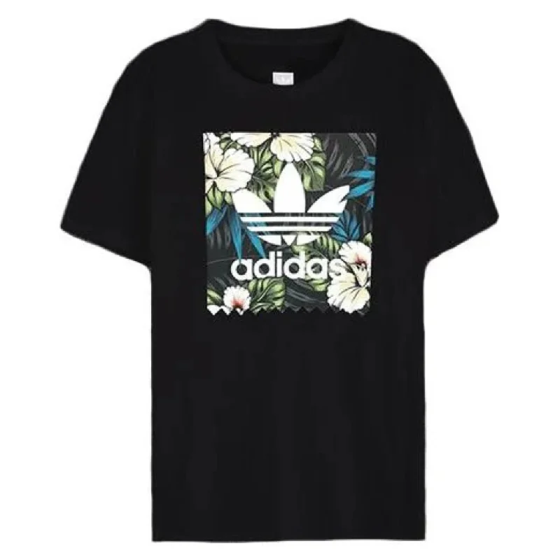 Geometric Art T-shirt-Adidas BB Flower Fill T-Shirt - Black