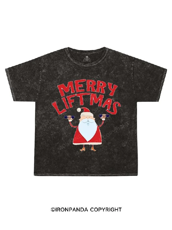 Oversized Vintage T-shirt-Merry Fitmas Kids Washed T-Shirt