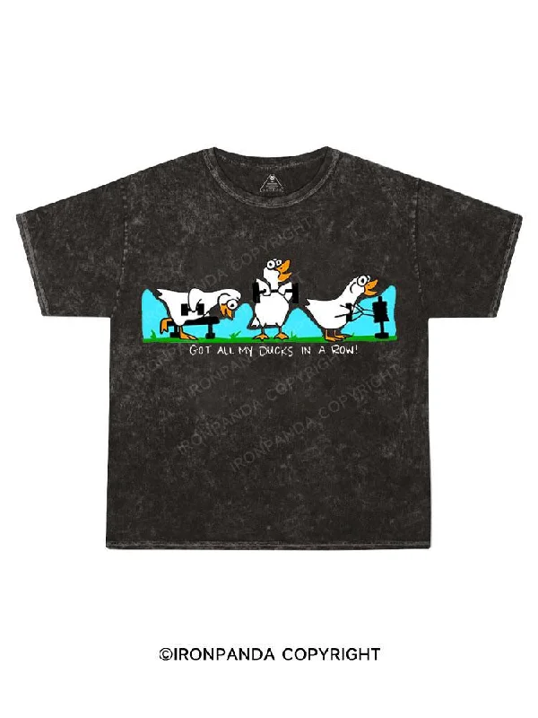 Athletic Fit T-shirt-GOT ALL MY DUCKS IN A ROW Kids Washed T-Shirt