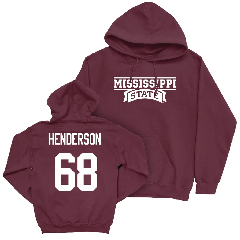 Stylish Urban Hoodie-Maroon Football Team Hoodie   - Bailey Henderson