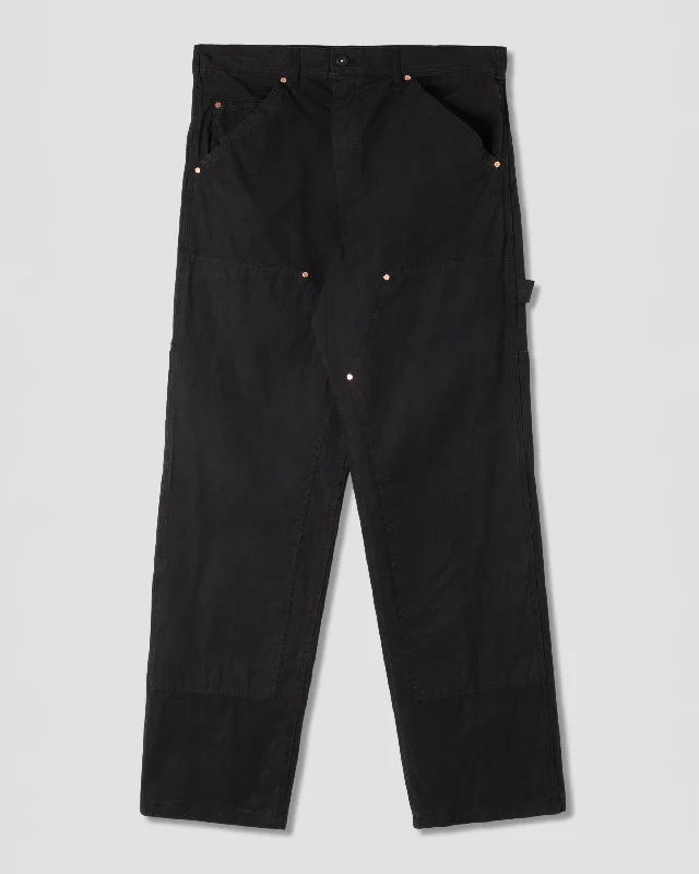 Lightweight Travel Pants-Double Knee Pant (Black Ripstop)