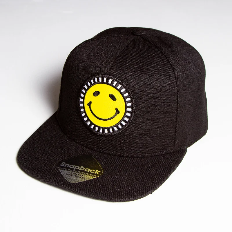 All-season Baseball Hat-Smiley - Snapback - Black