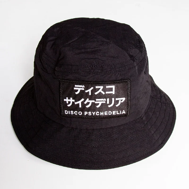 Personalized Embroidered Hat-Disco Psychedelia - Water-repellent Bucket Hat - Black