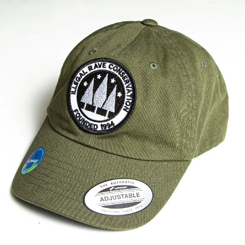 Vintage Style Hat-Illegal Rave - Trek Cap - Khaki