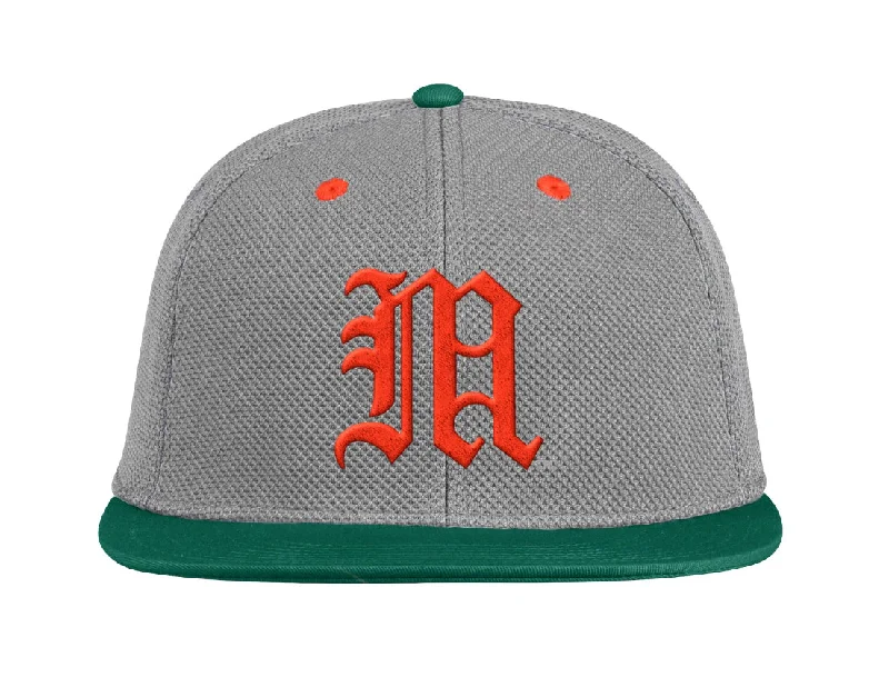 Casual Sports Hat-Miami Hurricanes adidas On-Field Baseball Hat - Grey