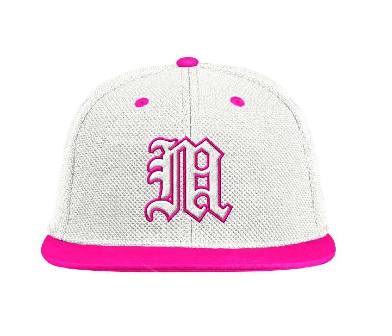 Stylish Outdoor Hat-Miami Hurricanes adidas On-Field Baseball hat - White/Pink