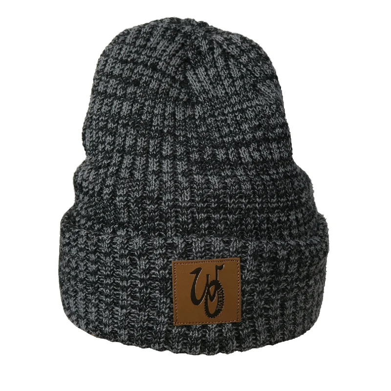 Fashionable Trucker Hat-Monogram Beanie // Grey/Black // Fleece Liner