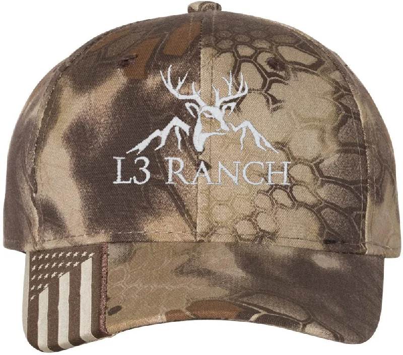 Stylish Beach Hat-Outdoor Cap Camo Cap with Flag Visor