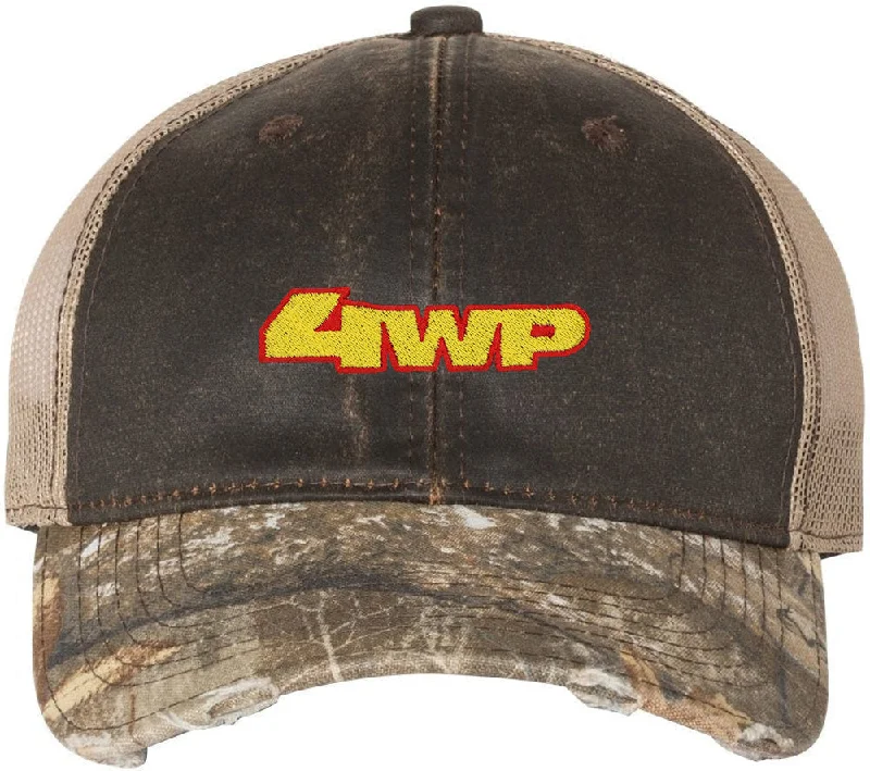 Personalized Embroidered Hat-Outdoor Cap Distressed Camo Mesh-Back Cap