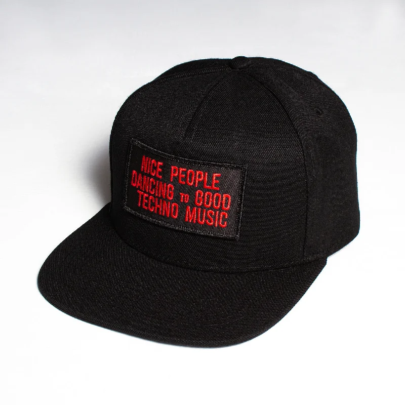 Trendy Sports Cap-Peoples Techno - Snapback - Black