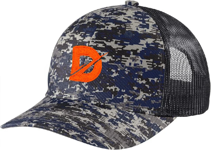 Vintage Newsboy Hat-Port Authority Digi Camo Snapback Trucker Cap