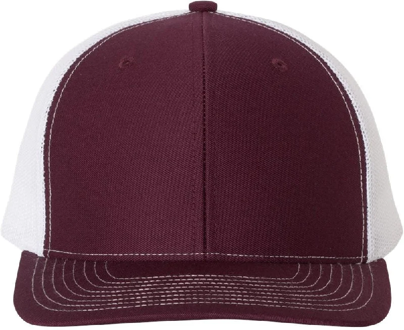 Maroon/White