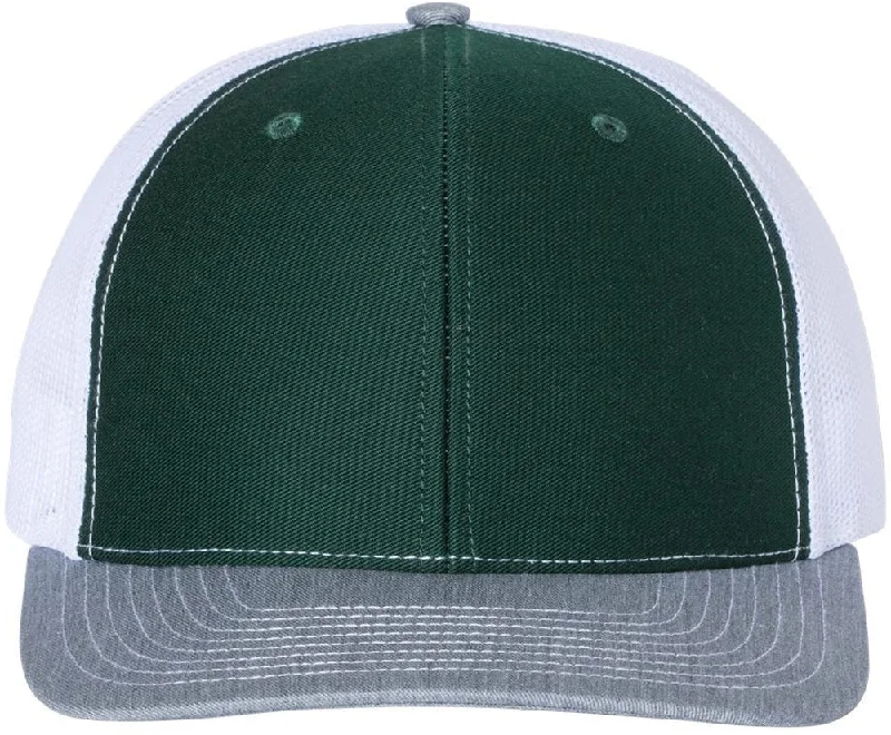 Dark Green/White/Heather Grey