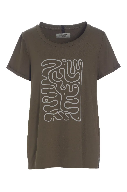 Sustainable Fashion T-shirt-T-SHIRT WITH PRINT - 96063 - BARK