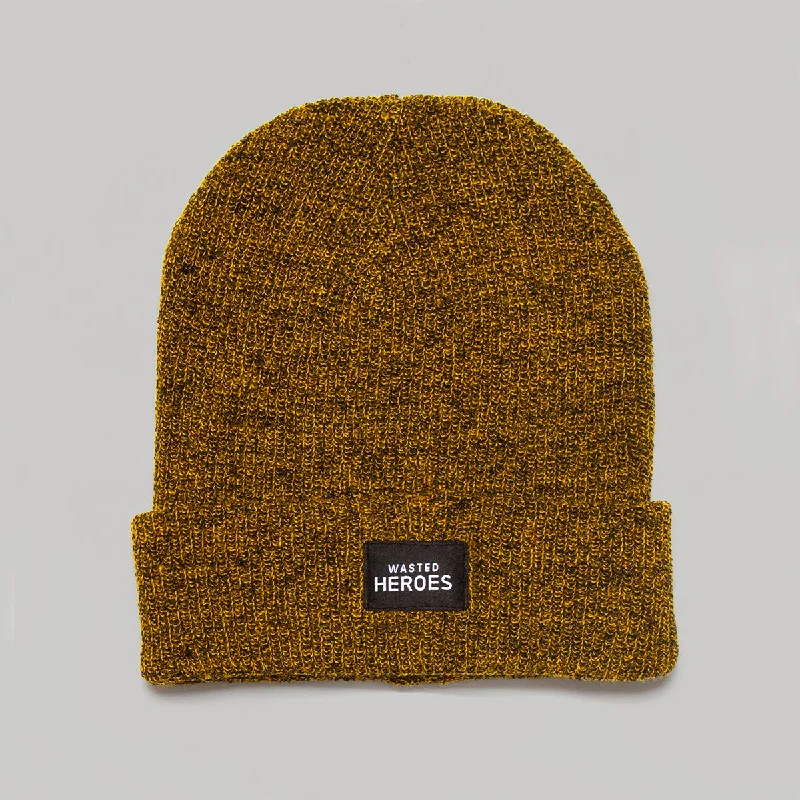 Boho Style Hat-Wasted Heroes - Beanie - Mustard