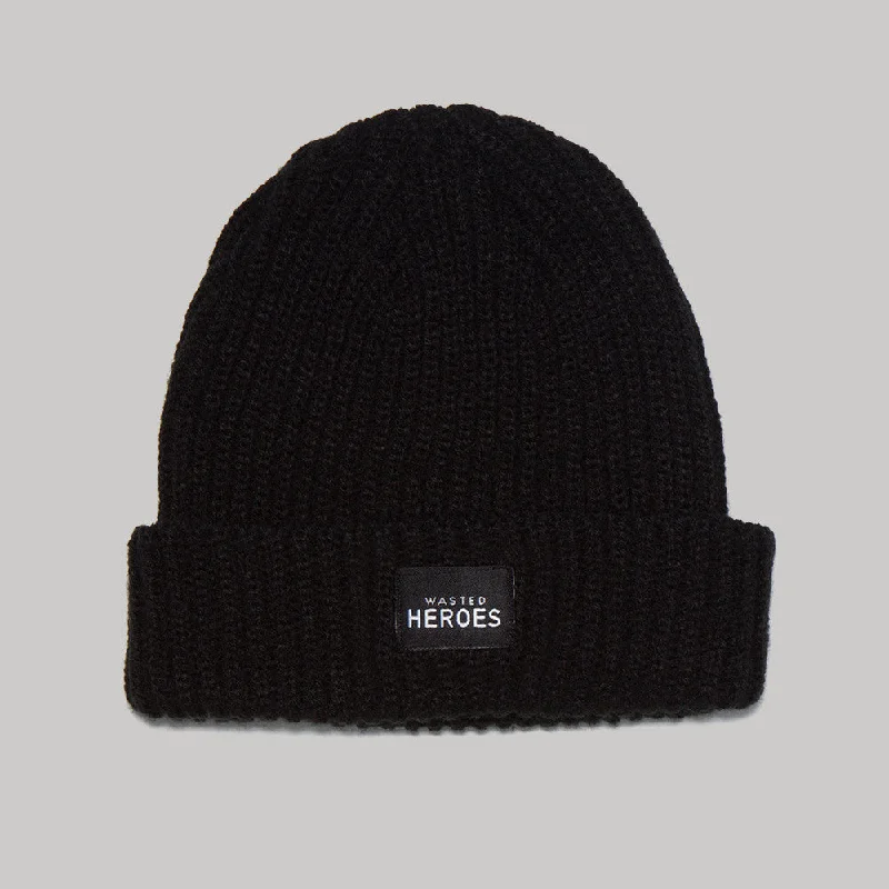 Trendy Bucket Hat-Wasted Heroes - Trawler Beanie - Black